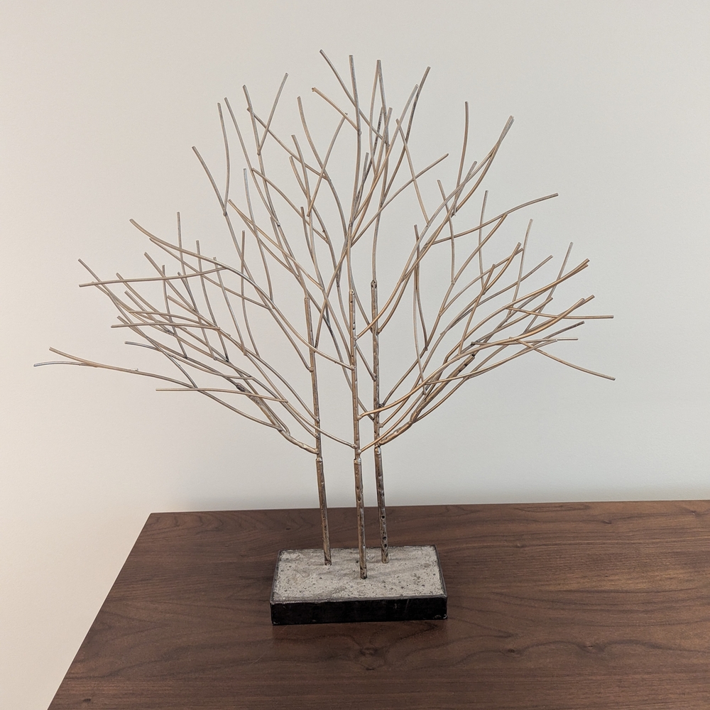 Modern Minimalist Metal Tree Sculpture